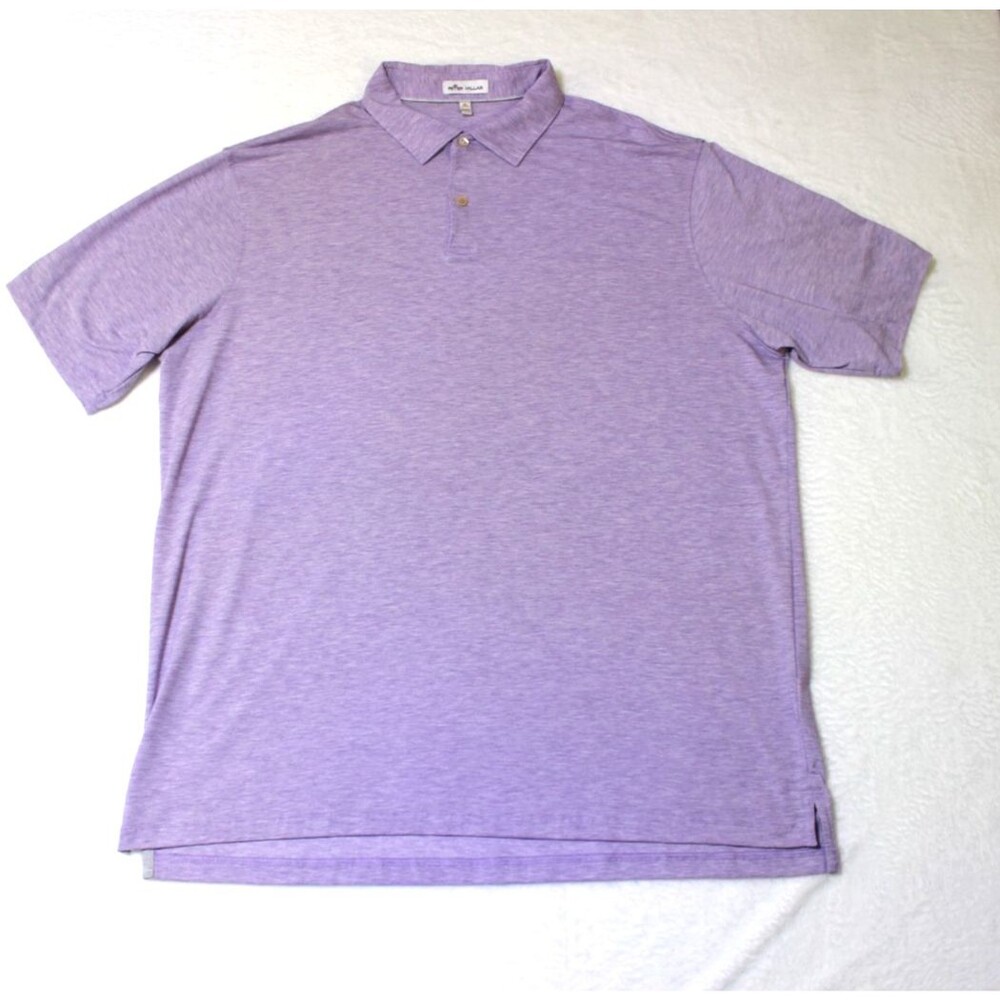 Peter Millar Polo Shirt Men's XL Lavender Purple Stretch Golf Performance Casual